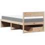 Cama con cajones y colchón madera maciza de pino 100x200 cm de , Camas y somieres - Ref: Foro24-3281904, Precio: 302,89 €, De...