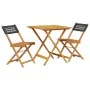 Juego de bistro de 3 piezas ratán PE y madera maciza negro de , Conjuntos de jardín - Ref: Foro24-3281862, Precio: 151,89 €, ...