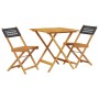 Juego de bistro de 3 piezas ratán PE y madera maciza negro de , Conjuntos de jardín - Ref: Foro24-3281862, Precio: 151,10 €, ...