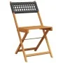 Juego de bistro de 3 piezas ratán PE y madera maciza negro de , Conjuntos de jardín - Ref: Foro24-3281862, Precio: 151,89 €, ...