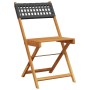 Juego de bistro de 3 piezas ratán PE y madera maciza negro de , Conjuntos de jardín - Ref: Foro24-3281862, Precio: 151,10 €, ...