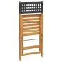 Juego de bistro de 3 piezas ratán PE y madera maciza negro de , Conjuntos de jardín - Ref: Foro24-3281862, Precio: 151,89 €, ...