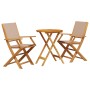 Juego de bistro de 3 piezas tela y madera maciza taupe de , Conjuntos de jardín - Ref: Foro24-3281798, Precio: 182,48 €, Desc...