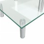 Soporte para monitor de 2 niveles vidrio transparente de vidaXL, Accesorios para monitores de ordenador - Ref: Foro24-322755,...