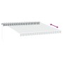 Toldo retráctil manual gris antracita y blanco 400x350 cm de , Toldos - Ref: Foro24-3215792, Precio: 348,27 €, Descuento: %