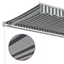 Toldo retráctil manual gris antracita y blanco 400x350 cm de , Toldos - Ref: Foro24-3215792, Precio: 348,92 €, Descuento: %