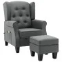 Sillón de masaje con reposapiés tela gris claro de vidaXL, Sillones de masaje eléctricos - Ref: Foro24-320161, Precio: 254,25...