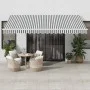 Toldo retráctil automático luz LED antracita blanco 450x350 cm de , Toldos - Ref: Foro24-3215799, Precio: 659,11 €, Descuento: %