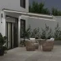 Toldo retráctil automático luz LED antracita blanco 450x350 cm de , Toldos - Ref: Foro24-3215799, Precio: 659,11 €, Descuento: %
