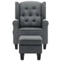 Sillón de masaje con reposapiés tela gris claro de vidaXL, Sillones de masaje eléctricos - Ref: Foro24-320161, Precio: 254,25...
