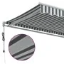 Toldo retráctil automático gris antracita y blanco 500x350 cm de , Toldos - Ref: Foro24-3215802, Precio: 505,36 €, Descuento: %