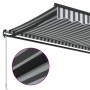Toldo retráctil manual gris antracita y blanco 500x350 cm de , Toldos - Ref: Foro24-3215816, Precio: 438,33 €, Descuento: %