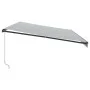 Toldo retráctil manual luz LED antracita y blanco 600x350 cm de , Toldos - Ref: Foro24-3215821, Precio: 573,67 €, Descuento: %