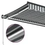 Toldo retráctil manual luz LED antracita y blanco 600x350 cm de , Toldos - Ref: Foro24-3215821, Precio: 573,67 €, Descuento: %