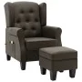 Massage chair with footrest in taupe gray fabric by vidaXL, Electric massage chairs - Ref: Foro24-320169, Price: 252,60 €, Di...