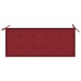 Banco de jardín 2 plazas madera maciza eucalipto y cojín 120 cm de , Bancos de jardín - Ref: Foro24-3060978, Precio: 188,18 €...