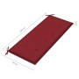 Banco de jardín 2 plazas madera maciza eucalipto y cojín 120 cm de , Bancos de jardín - Ref: Foro24-3060978, Precio: 188,18 €...