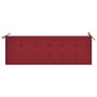 Banco de jardín 3 plazas madera maciza eucalipto y cojín 150 cm de , Bancos de jardín - Ref: Foro24-3061005, Precio: 194,50 €...
