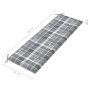 Banco de jardín 3 plazas madera eucalipto gris y cojín 150 cm de , Bancos de jardín - Ref: Foro24-3061064, Precio: 230,94 €, ...