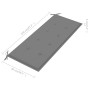 Banco Batavia madera maciza de teca con cojín gris 120 cm de , Bancos de jardín - Ref: Foro24-3062155, Precio: 219,11 €, Desc...