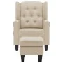 Sillón de masaje con reposapiés tela crema de vidaXL, Sillones de masaje eléctricos - Ref: Foro24-320170, Precio: 252,70 €, D...