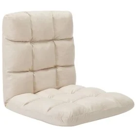 Folding floor lounger in cream microfiber by , Daybeds - Ref: Foro24-325257, Price: 97,02 €, Discount: %
