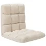 Folding floor lounger in cream microfiber by , Daybeds - Ref: Foro24-325257, Price: 97,02 €, Discount: %