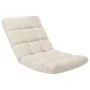 Folding floor lounger in cream microfiber by , Daybeds - Ref: Foro24-325257, Price: 97,02 €, Discount: %