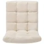 Folding floor lounger in cream microfiber by , Daybeds - Ref: Foro24-325257, Price: 97,02 €, Discount: %