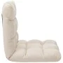 Folding floor lounger in cream microfiber by , Daybeds - Ref: Foro24-325257, Price: 97,02 €, Discount: %