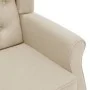 Sillón de masaje con reposapiés tela crema de vidaXL, Sillones de masaje eléctricos - Ref: Foro24-320170, Precio: 252,70 €, D...