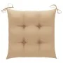 Sillas de jardín 6 uds con cojines beige madera de teca de , Sillas de jardín - Ref: Foro24-3065608, Precio: 380,07 €, Descue...