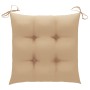 Sillas de jardín 6 uds con cojines beige madera de teca de , Sillas de jardín - Ref: Foro24-3065608, Precio: 391,48 €, Descue...
