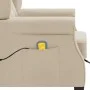 Sillón de masaje con reposapiés tela crema de vidaXL, Sillones de masaje eléctricos - Ref: Foro24-320170, Precio: 252,70 €, D...