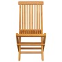 Sillas de jardín 6 uds madera maciza de teca con cojines azules de , Sillas de jardín - Ref: Foro24-3065615, Precio: 387,38 €...