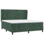 Cama box spring con colchón terciopelo verde oscuro 180x200 cm de , Camas y somieres - Ref: Foro24-3129108, Precio: 693,86 €,...