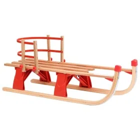 Trineo de nieve plegable con respaldo madera 119 cm de vidaXL, Trineos - Ref: Foro24-92493, Precio: 106,40 €, Descuento: %