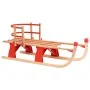 Trineo de nieve plegable con respaldo madera 119 cm de vidaXL, Trineos - Ref: Foro24-92493, Precio: 106,40 €, Descuento: %