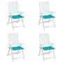 Cojines para silla de jardín 4 uds tela turquesa 40x40x3 cm de , Cojines para sillas y sofás - Ref: Foro24-361030, Precio: 39...