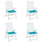 Cojines para silla de jardín 4 uds tela turquesa 40x40x3 cm de , Cojines para sillas y sofás - Ref: Foro24-361030, Precio: 40...