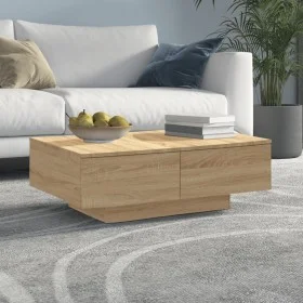 Kaffeetisch aus Sperrholz in Eichenholzfarbe, 90x60x31 cm. von , Couchtisch - Ref: Foro24-804178, Preis: 93,18 €, Rabatt: %