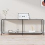 Mesa consola vidrio templado blanco 200x35x75,5 cm de , Mesas auxiliares - Ref: Foro24-331708, Precio: 96,99 €, Descuento: %