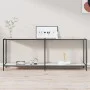 White tempered glass console table 200x35x75.5 cm by , Side tables - Ref: Foro24-331708, Price: 87,45 €, Discount: %