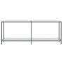 Mesa consola vidrio templado blanco 200x35x75,5 cm de , Mesas auxiliares - Ref: Foro24-331708, Precio: 96,99 €, Descuento: %