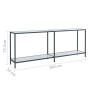 Mesa consola vidrio templado blanco 200x35x75,5 cm de , Mesas auxiliares - Ref: Foro24-331708, Precio: 96,99 €, Descuento: %