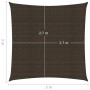 Toldo de vela HDPE marrón 160 g/m² 3x3 m de , Sombrillas - Ref: Foro24-311769, Precio: 24,96 €, Descuento: %
