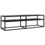 Mueble de TV vidrio templado color mármol negro 140x40x40,5 cm de , Muebles TV - Ref: Foro24-331717, Precio: 85,81 €, Descuen...