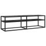 Mueble de TV vidrio templado color mármol negro 140x40x40,5 cm de , Muebles TV - Ref: Foro24-331717, Precio: 86,89 €, Descuen...