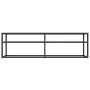 Mueble de TV vidrio templado color mármol negro 140x40x40,5 cm de , Muebles TV - Ref: Foro24-331717, Precio: 85,81 €, Descuen...