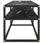 Mueble de TV vidrio templado color mármol negro 140x40x40,5 cm de , Muebles TV - Ref: Foro24-331717, Precio: 85,81 €, Descuen...